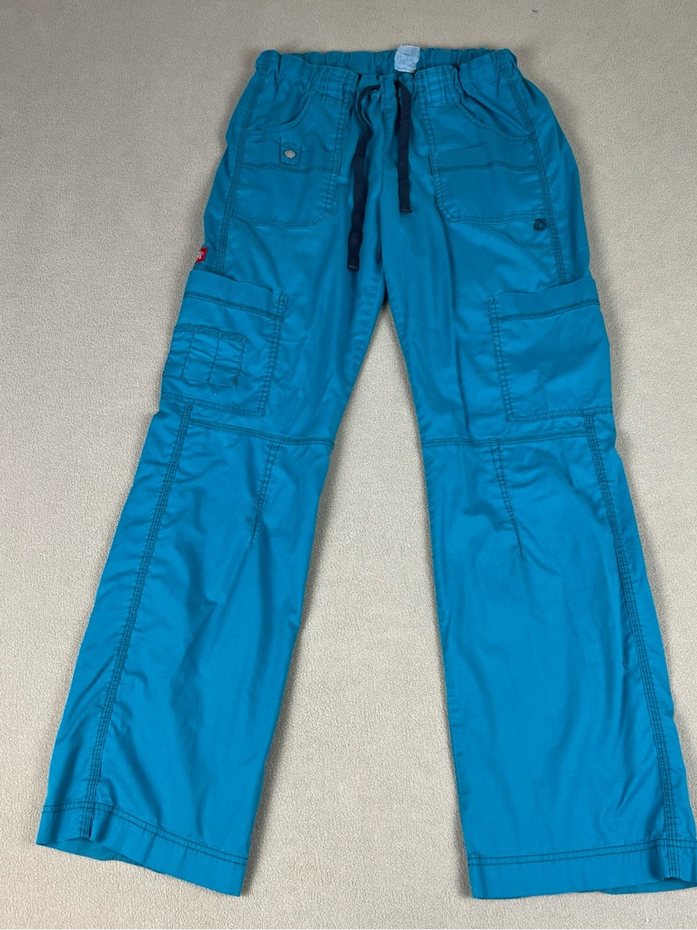 Dickies Women's Scrub Pants, Cargo. Green/Blue. Medical, Office. Sz Small Tall